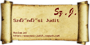 Szénási Judit névjegykártya