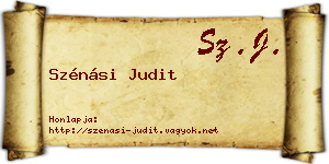 Szénási Judit névjegykártya